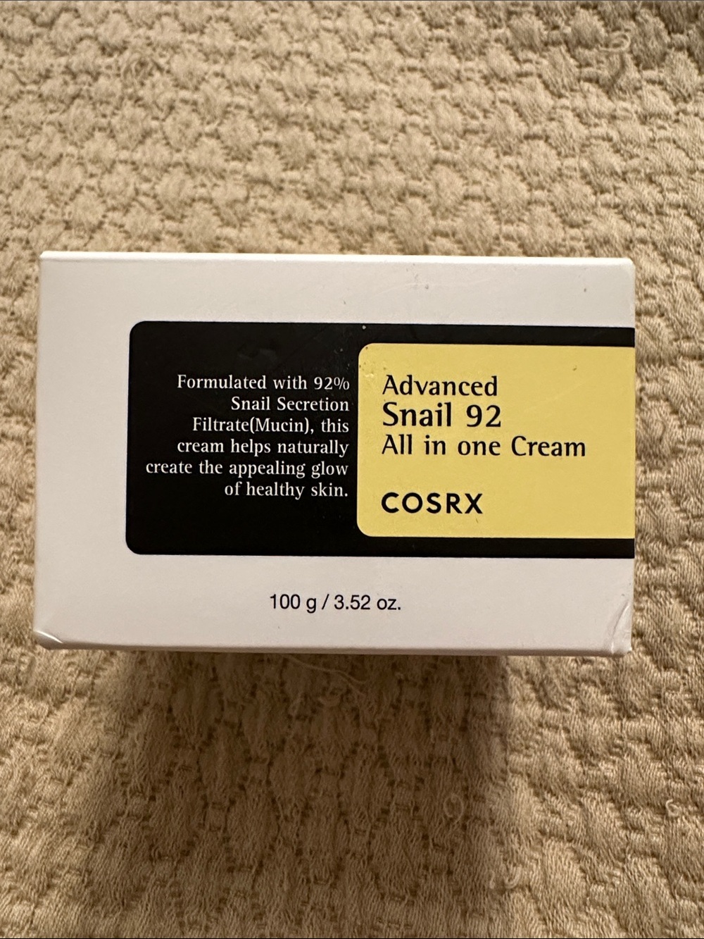 COSRX Advanced Snail 92 All In One Cream - smoke free home
